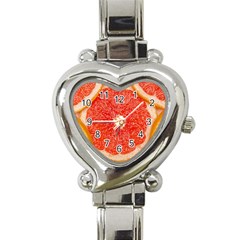 Grapefruit-fruit-background-food Heart Italian Charm Watch