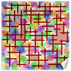 Pattern-repetition-bars-colors Canvas 12  X 12 