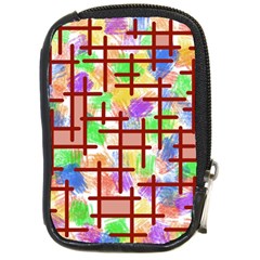 Pattern-repetition-bars-colors Compact Camera Leather Case