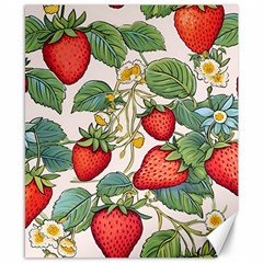 Strawberry-fruits Canvas 8  X 10 