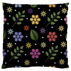 Embroidery Seamless Pattern With Flowers 16  Baby Flannel Cushion Case (two Sides) by Apen