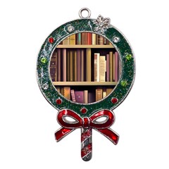 Books Bookshelves Office Fantasy Background Artwork Book Cover Apothecary Book Nook Literature Libra Metal X mas Lollipop With Crystal Ornament