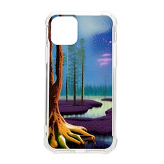 Artwork Outdoors Night Trees Setting Scene Forest Woods Light Moonlight Nature Iphone 11 Pro 5 8 Inch Tpu Uv Print Case by Posterlux