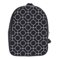 Geometric Pattern Design White School Bag (xl)