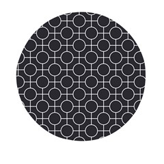 Geometric Pattern Design White Mini Round Pill Box (pack Of 5) by Maspions