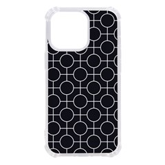 Geometric Pattern Design White Iphone 13 Pro Tpu Uv Print Case