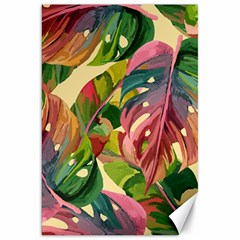Monstera Colorful Leaves Foliage Canvas 20  X 30 