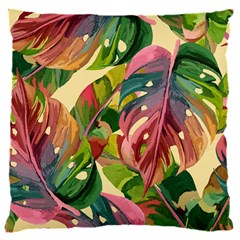 Monstera Colorful Leaves Foliage 16  Baby Flannel Cushion Case (two Sides)