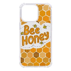 Bee Honey Honeycomb Hexagon Iphone 13 Pro Tpu Uv Print Case by Maspions