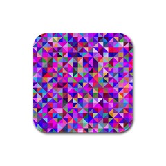 Floor Colorful Triangle Rubber Square Coaster (4 Pack) by Maspions