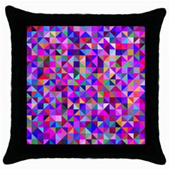 Floor Colorful Triangle Throw Pillow Case (black)
