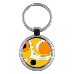 Abstract Pattern Key Chain (round)