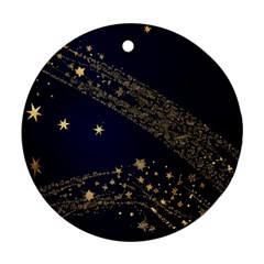 Starsstar Glitter Round Ornament (two Sides)