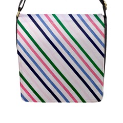 Retro Vintage Stripe Pattern Abstract Flap Closure Messenger Bag (l)