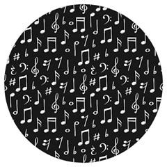 Chalk Music Notes Signs Seamless Pattern Round Trivet
