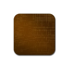 Anstract Gold Golden Grid Background Pattern Wallpaper Rubber Coaster (square)