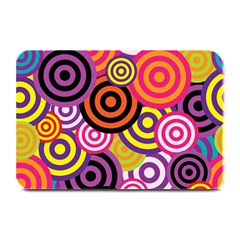Abstract Circles Background Retro Plate Mats