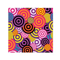Abstract Circles Background Retro Square Satin Scarf (30  X 30 )