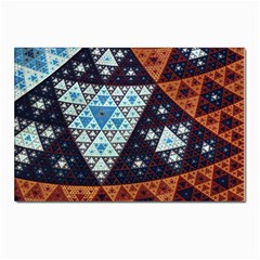 Fractal Triangle Geometric Abstract Pattern Postcards 5  X 7  (pkg Of 10) by Cemarart