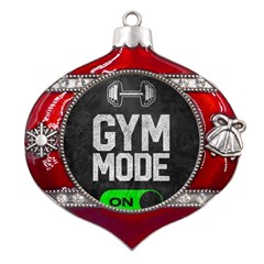 Gym Mode Metal Snowflake And Bell Red Ornament by Store67