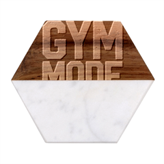 Gym Mode Marble Wood Coaster (hexagon)  by Store67