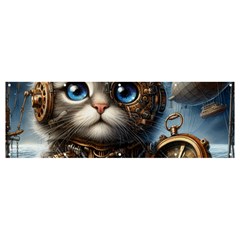 Maine Coon Explorer Banner And Sign 12  X 4  by CKArtCreations