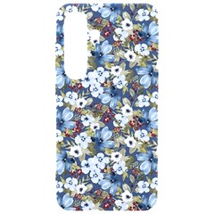 Blue Flowers 2 Samsung Galaxy S24 6 2 Inch Black Tpu Uv Case by DinkovaArt