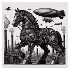 Steampunk Horse  Uv Print Square Tile Coaster  by CKArtCreations