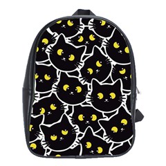Cat Pattern Pet Drawing Eyes School Bag (large) by Maspions