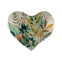 Flowers Spring Standard 16  Premium Flano Heart Shape Cushions
