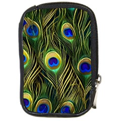 Peacock Pattern Compact Camera Leather Case by Maspions