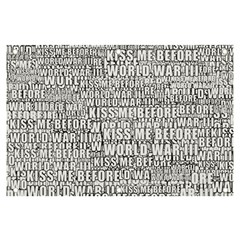 Kiss Me Before World War 3 Typographic Motif Pattern Banner And Sign 6  X 4 