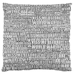 Kiss Me Before World War 3 Typographic Motif Pattern 16  Baby Flannel Cushion Case (two Sides) by dflcprintsclothing