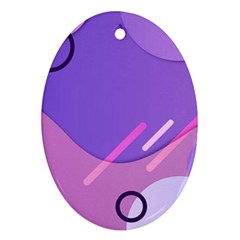 Colorful Labstract Wallpaper Theme Oval Ornament (two Sides)