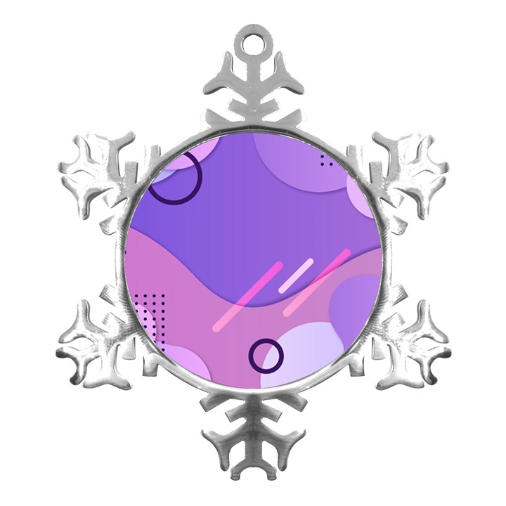 Colorful Labstract Wallpaper Theme Metal Small Snowflake Ornament