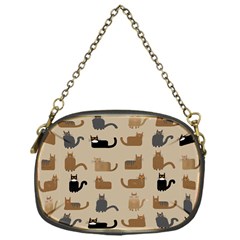 Cat Pattern Texture Animal Chain Purse (one Side) by Maspions