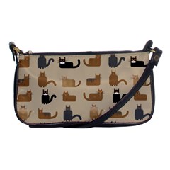 Cat Pattern Texture Animal Shoulder Clutch Bag by Maspions