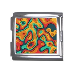 Paper Cut Abstract Pattern Mega Link Italian Charm (18mm) by Maspions