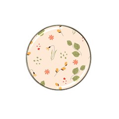 Spring Art Floral Pattern Design Hat Clip Ball Marker (4 Pack)