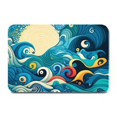Waves Wave Ocean Sea Abstract Whimsical Plate Mats by Maspions