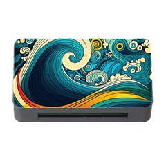 Waves Ocean Sea Abstract Whimsical Art Memory Card Reader With Cf by Maspions
