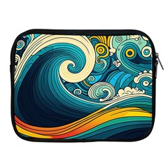 Waves Ocean Sea Abstract Whimsical Art Apple Ipad 2/3/4 Zipper Cases by Maspions