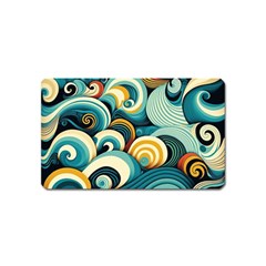 Wave Waves Ocean Sea Abstract Whimsical Magnet (name Card) by Maspions