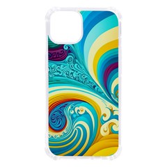 Abstract Waves Ocean Sea Whimsical Iphone 13 Tpu Uv Print Case by Maspions