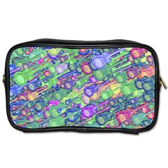 Sktechy Style Guitar Drawing Motif Colorful Random Pattern Wb Toiletries Bag (one Side) by dflcprintsclothing