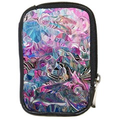 Pink Swirls Blend  Compact Camera Leather Case