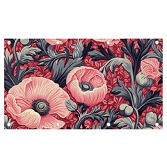 Vintage Floral Poppies Banner And Sign 7  X 4 
