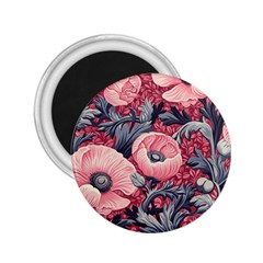 Vintage Floral Poppies 2 25  Magnets