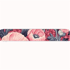 Vintage Floral Poppies Small Bar Mat
