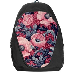 Vintage Floral Poppies Backpack Bag